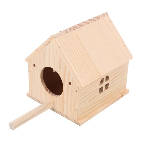 LOORGVEL Massiver Holz Nistkasten für Wellensittiche und Stabiles Brut und Laichnest Handgefertigtes Vogelhaus Multifunktionale Papageienzuchtbox Geeignet für Kleine Papageien und LOORGVEL Massiver Holz Nistkasten für Wellensittiche und Stabiles Brut und Laichnest Handgefertigtes Vogelhaus Multifunktionale Papageienzuchtbox Geeignet für Kleine Papageien und von LOORGVEL