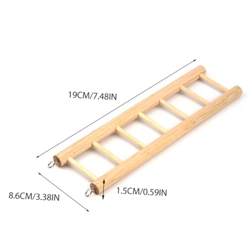 LOORGVEL Mini Holzleiter für Papageien Hamster und Kleintiere Kletterleiter für Vögel und Nager Haustier Kletterspielzeug Robust und Leicht zu Reinigen LOORGVEL Mini Holzleiter für Papageien Hamster und Kleintiere Kletterleiter für Vögel und Nager Haustier Kletterspielzeug Robust und Leicht zu Reinigen von LOORGVEL