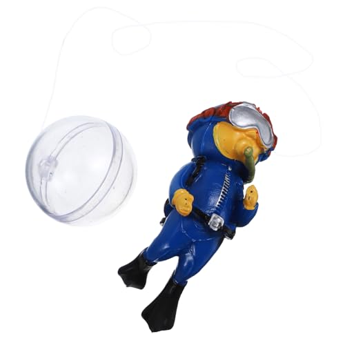 LOORGVEL Mini Taucher Aquarium Deko aus Sicherem PVC Schwimmender Detailgetreuer Taucher für Fischbecken Kreative Unterwasser Dekoration Kleines Ornament für Aquarium Zubehör von LOORGVEL