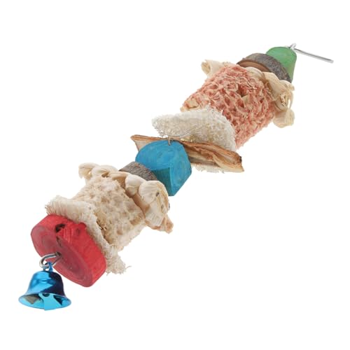 LOORGVEL Natürlicher Papageien kauspielzeug Holzspielzeug mit Kiefernzapfen zum Aufhängen Robustes Foraging Vögel Dekorativ und Aktivierend für Wellensittiche und Papageien von LOORGVEL