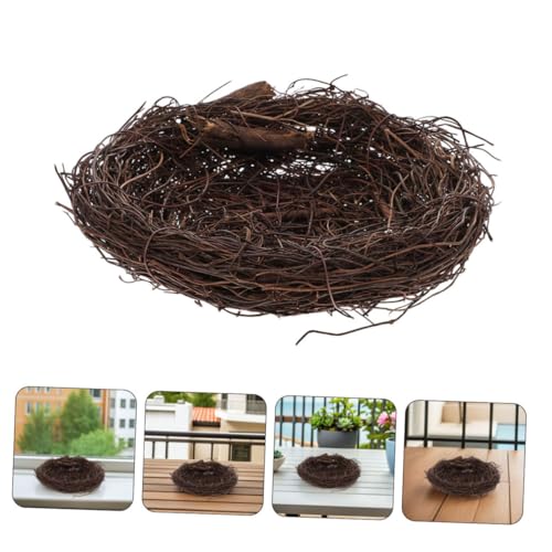 LOORGVEL Natürliches Rattan Vogelhaus Handgefertigtes Hängendes Vogelnest für Wellensittiche Rustikale Garten und Osterdekoration für Innen und Außenbereich LOORGVEL Natürliches Rattan Vogelhaus Handgefertigtes Hängendes Vogelnest für Wellensittiche Rustikale Garten und Osterdekoration für Innen und Außenbereich von LOORGVEL