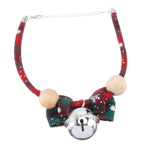 LOORGVEL Niedriges Verstellbares Haustierhalsband mit Weihnachts Schleife und Glocke Material für Hunde und Katzen Komfortabel und Modisch Accessoire für Festliche Fotosessions von LOORGVEL