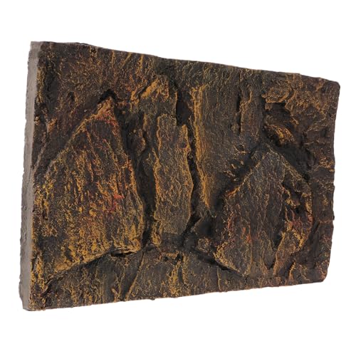 LOORGVEL PU Reptilien Hintergrundplatte für Terrarien Langlebig Zuschneidbar Dekoratives Rückwand Panel für Schildkröten und Fischbecken Einfach Montierbar Stilvolle Terrarien Dekoration von LOORGVEL