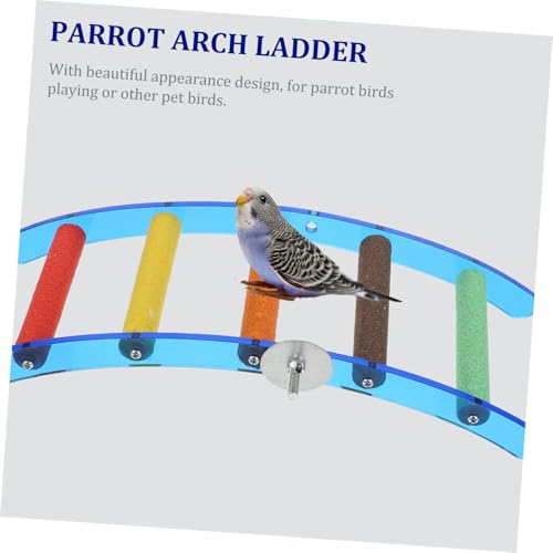 LOORGVEL Parrot Kletterleiter aus Acryl Stabiles und Standgestell für Papageien Kratzfestes Sicheres Vogelkäfig Zubehör Geeignet für Zuhause und Zoohandel Langlebig und Praktisch von LOORGVEL