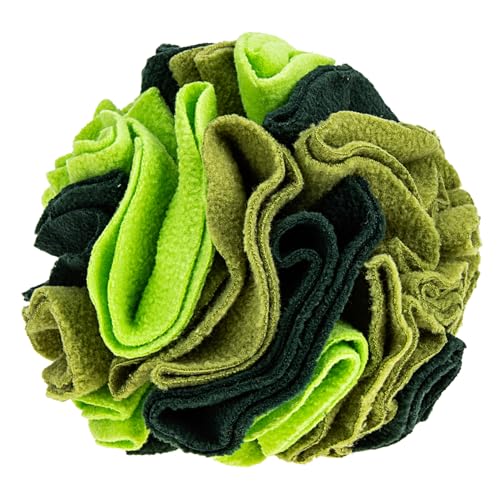 LOORGVEL Pet Sniff Ball Hundespielzeug Futterausgabe Interaktiver Trainingsball aus Langlebigem Polar Fleece Bunte Form für Beschäftigung und Stressabbau bei Hunden Aller von LOORGVEL