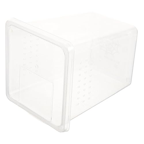 LOORGVEL Praktische Transparente Fütterungsbox für Kleine Spinnen und Reptilien Langlebige Plastikbox mit Belüftungslöchern Geeignet für Terrarienzucht und Beobachtung von Insekten und LOORGVEL Praktische Transparente Fütterungsbox für Kleine Spinnen und Reptilien Langlebige Plastikbox mit Belüftungslöchern Geeignet für Terrarienzucht und Beobachtung von Insekten und von LOORGVEL