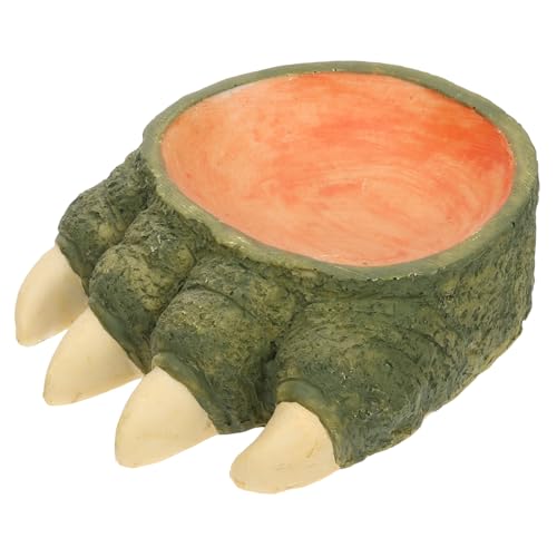 LOORGVEL Reptilien Futternapf aus Harz mit Natürlicher Farbgebung rutschfest und Auslaufsicher Mittelgroße Wasserschale und Futternapf für Leopardgecko und Kleine Terrarientiere Leicht zu von LOORGVEL