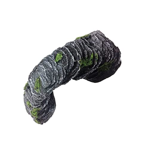 LOORGVEL Resin Schildkröten Versteck mit Kletterrampe Wasserdichtes Basking Stone Aquarium Deko Große Reptilienplattform für Terrarium und Fischbecken von LOORGVEL