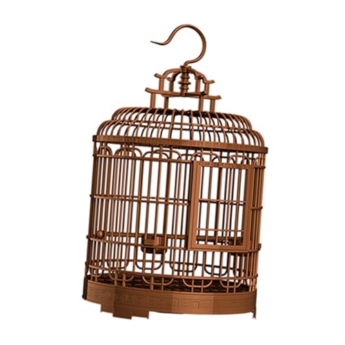 LOORGVEL Retro-vogelkäfig Aus Kunststoff Mit Haken, Tragbarer Vogeltransportkäfig, Ideal Für Sittiche, Unzertrennliche, Nymphensittiche, Finken, Geeignet Für Drinnen Und Draußen von LOORGVEL