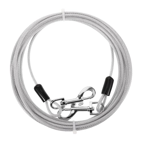 LOORGVEL Robuste Stahlseil hundeleine mit Metallkarabiner Wetterfeste Trainingsleine für Hunderassen Leichte und Sichere Führleine für Joggen Outdoor spaziergänge und Hundeerziehung von LOORGVEL