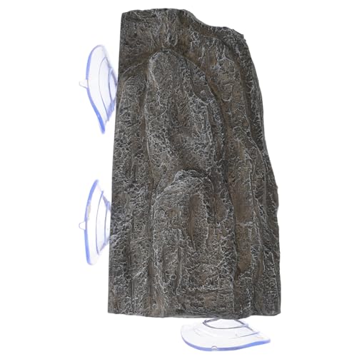 LOORGVEL Schildkröten Basking Plattform mit Starkem Saugnapf rutschfeste für Aquarium Natürlicher Dock mit Rampe zum Klettern Dekorative Terrarien Landschaft für Wasserschildkröten von LOORGVEL