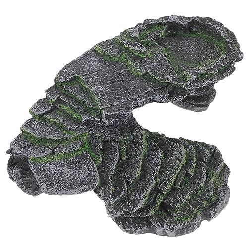 LOORGVEL Schildkröten Tank Sonnenplattform Kleines Reptilien Terrarium Ornament Basking Rampe für Aquarium Vielseitig Realistisch Einfach zu Reinigen und Installieren von LOORGVEL