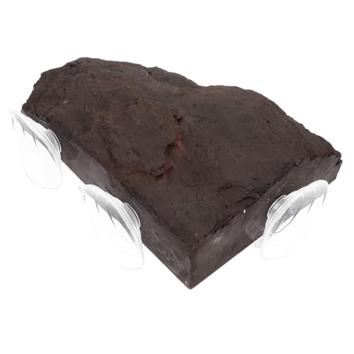 LOORGVEL Schildkrötenplattform Steinoptik Sonnenbad Rampe für Wasserschildkröten Reptilien Terrarium Dekoration Robust rutschfest Aquarium Plattform für Frösche Eidechsen Turtles von LOORGVEL