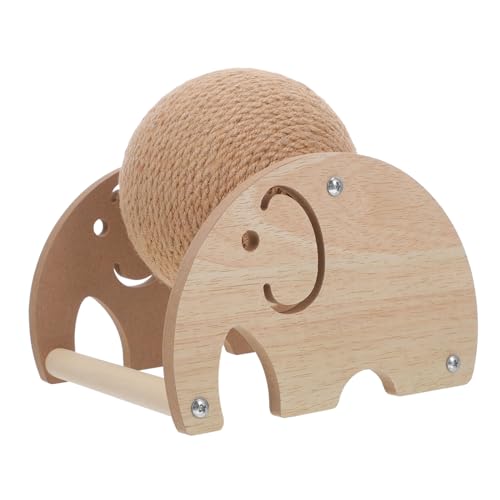 LOORGVEL Sisal Katzenkratzball mit Stabilem Ständer Drehbarer Kratzball zur Nagelpflege und Bewegung Interaktives Katzenspielzeug für Kätzchen und Kleine Haustiere Schützt Möbel vor von LOORGVEL