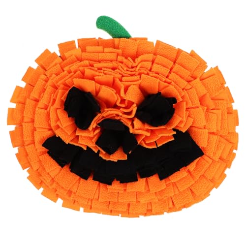 LOORGVEL Snuffelteppich Hund Snuffle Mat aus Weichem Polar Fleece Kürbisform Geruchsabsorbierend für Hunderassen Geeignet Pet Enrichment Langsames Füttern Leuchtend Orange LOORGVEL Snuffelteppich Hund Snuffle Mat aus Weichem Polar Fleece Kürbisform Geruchsabsorbierend für Hunderassen Geeignet Pet Enrichment Langsames Füttern Leuchtend Orange von LOORGVEL