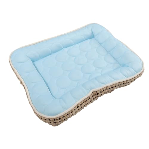 LOORGVEL Sommerliches Haustierkühlkissen aus Ice Silk Leichtes Faltbares Hundebett und Katzenmatte Rutschfestes Atmungsaktives Kühlkissen für Hunde und Katzen für Drinnen und Draußen von LOORGVEL