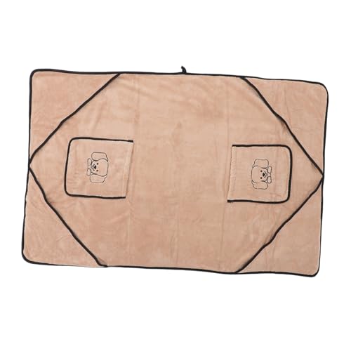 LOORGVEL Super Absorbierendes Haustier Handtuch mit Handtaschen Waschbare Pet Decke Weichem Korallenfleece Schnelltrocknend für Hunde Katzen und Welpen von LOORGVEL
