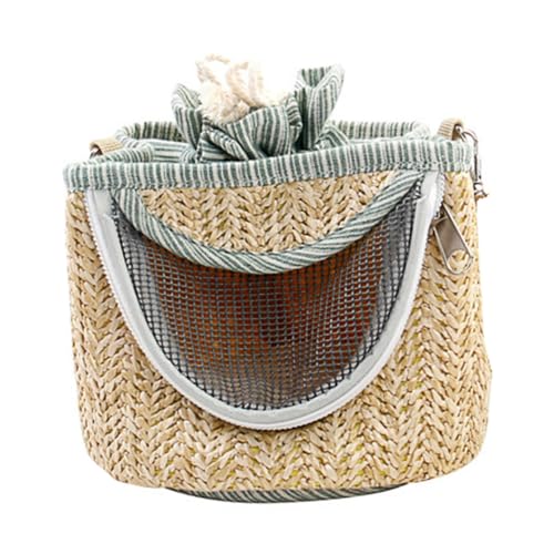 LOORGVEL Tragbare Kleintier Tragetasche mit Atmungsaktivem Netz Vielseitig als Hamster Nest und Hängematte Nutzbar für Kleine Haustiere Wie Hamster Ratten und Zufällige Zufällige Farbe von LOORGVEL