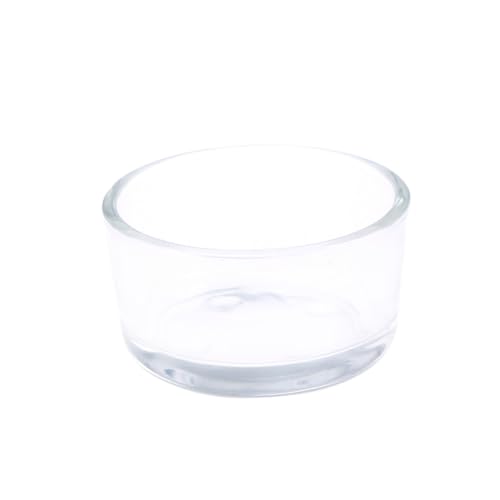 LOORGVEL Transparente Glas Schale für Reptilien und Kleine Fische Rundes Futternapf Hochwertiges Glasmaterial als Wasserschale und Futternapf im Terrarium Geeignet für Schildkröten von LOORGVEL