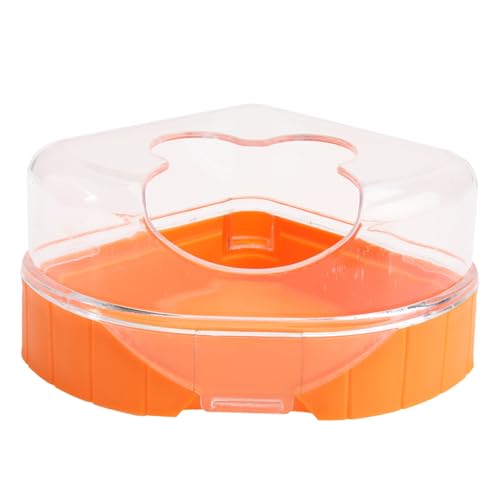 LOORGVEL Transparente Hamster Toilette aus Robustem Glatte Oberfläche Leicht zu Reinigen Kompakte Haustier badewanne für Hamster und Kleine Kleintiere Farbenfrohes Design für Zuhause und von LOORGVEL