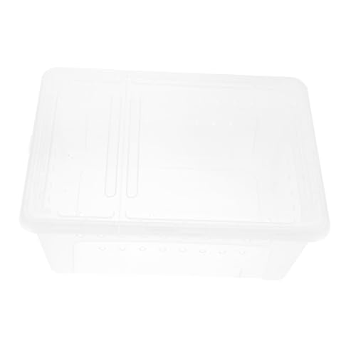 LOORGVEL Transparente Reptilien Aufzuchtbox aus Kunststoff mit Doppelter Öffnung und Belüftung Fütterungsbox für Kleine Spinnen Eidechsen Schlangen und Schildkröten Sichere Zuchtbox für LOORGVEL Transparente Reptilien Aufzuchtbox aus Kunststoff mit Doppelter Öffnung und Belüftung Fütterungsbox für Kleine Spinnen Eidechsen Schlangen und Schildkröten Sichere Zuchtbox für von LOORGVEL