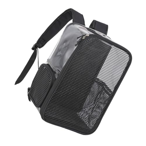LOORGVEL Transparenter Atmungsaktiver Katzenrucksack mit Großem Fassungsvermögen Bequemer Robuster Haustier Tragetasche für Reisen Ausflüge und Spaziergänge von LOORGVEL