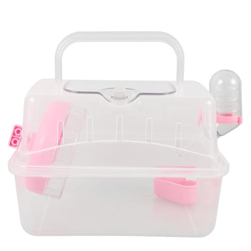 LOORGVEL Transparenter Hamstertransportkäfig Tragbarer Kleintierkäfig Outdoor mit Belüftung Leicht und Kompakt für Hamster Mäuse Frettchen Kleintiere von LOORGVEL