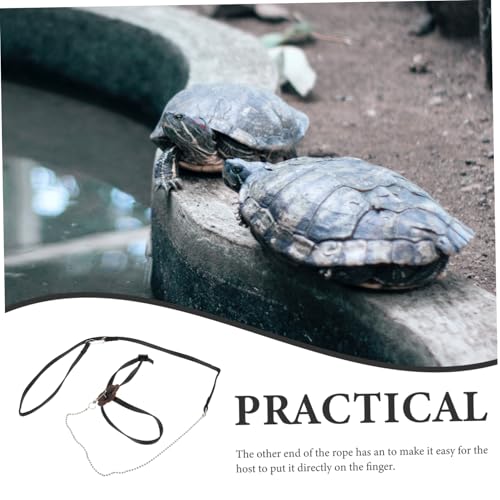 LOORGVEL Verstellbare Schildkrötenleine S Verstellbares Reptil Hundegeschirr Hautfreundliches Material Praktische Trainingsleine für Schildkröten Eidechsen und Kleine Haustiere Schwarz von LOORGVEL