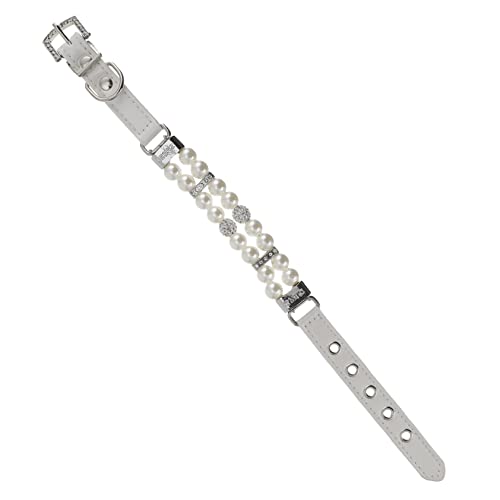LOORGVEL Verstellbares Hundehalsband mit Perlen Modisches PU und Leine Komfortabel für Welpen und Kleine Geeignet für Besondere Anlässe und Täglichen Gebrauch LOORGVEL Verstellbares Hundehalsband mit Perlen Modisches PU und Leine Komfortabel für Welpen und Kleine Geeignet für Besondere Anlässe und Täglichen Gebrauch von LOORGVEL