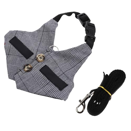 LOORGVEL Verstellbares Kaninchen Geschirr Leine Stilvolles Westendesign Ausbruchsicheres Kleintier hundegeschirr für Kleine Haustiere Geeignet für Spaziergänge und Festliche Anlässe von LOORGVEL