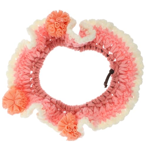 LOORGVEL Verstellbares Katzenblumenhalsband aus Hautfreundlichem Material Leichtes und Dekoratives Haustieraccessoire für Katzen und Hunde für Festivals und Tägliches Tragen von LOORGVEL