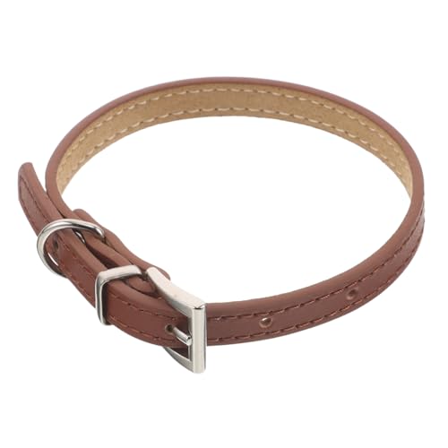 LOORGVEL Verstellbares Komfortables Pu-Hundehalsband und Katzenhalsband mit Sicherem Verschluss Leichtes Komfortables Halsband für Welpen und Kleine Hunde Geeignet für Outdoor-Aktivitäten S von LOORGVEL