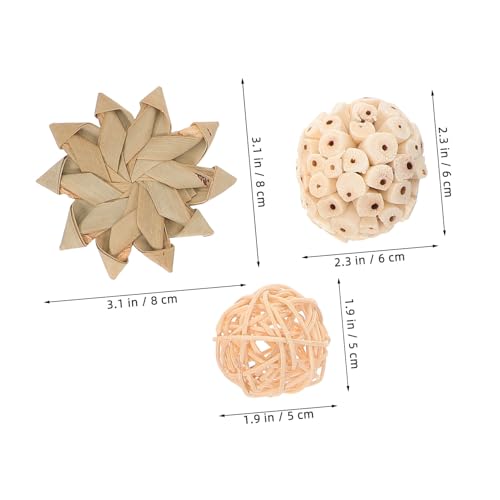 LOORGVEL Vogelspielzeug aus Natürlichem Rattan Kaustarkes Papagei Wellensittichspielzeug für Nymphensittich Fördert Beschäftigung und Geistige Aktivität Geeignet für Käfigvögel von LOORGVEL