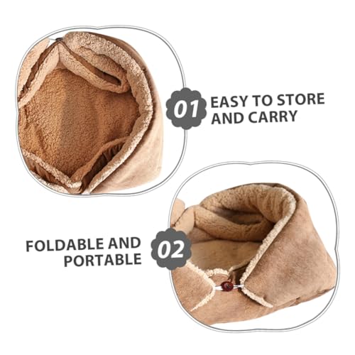 LOORGVEL Warm Gefütterte Faltbare Haustiermatte aus Strapazierfähigem Material Waschbare Schlafunterlage für Katzen und Kleine Hunde Tragbares Isolierendes Haustierbett für Drinnen und von LOORGVEL