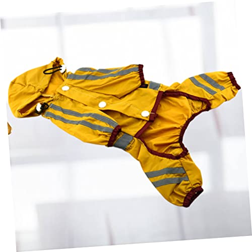 LOORGVEL Wasserdichter Hunderegenmantel aus PVC für Kleine Hunde und Welpen Atmungsaktiv Elastische Bein und Armbündchen Modischer Gelber Single Layer Regenmantel für Freie Bewegung bei LOORGVEL Wasserdichter Hunderegenmantel aus PVC für Kleine Hunde und Welpen Atmungsaktiv Elastische Bein und Armbündchen Modischer Gelber Single Layer Regenmantel für Freie Bewegung bei von LOORGVEL
