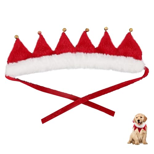 LOORGVEL Weihnachtliches Haustier Halsband mit Glocken Leichtes Verstellbares Klingelndes Halsband für Hunde und Festliche Weihnachtskrawatte Komfortabel und Dekorativ von LOORGVEL
