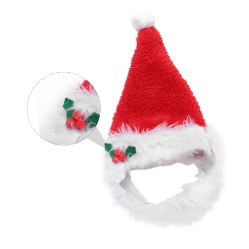 LOORGVEL Weihnachtliches Haustier Kostüm Hund Halsband Santa Schnurrbart Design Festliche Party Dekoration für Kleine Hunde Cosplay Zubehör von LOORGVEL