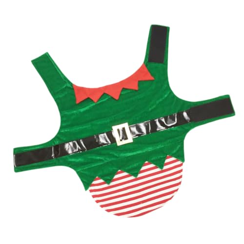 LOORGVEL Weihnachtskostüm Hund Grün Elf Verkleidung XL Atmungsaktiver Pet Coat Festliches Hundepullover Outfit für Weihnachtsfeier Langlebig und Hautfreundlich Geeignet für Große Hunde von LOORGVEL