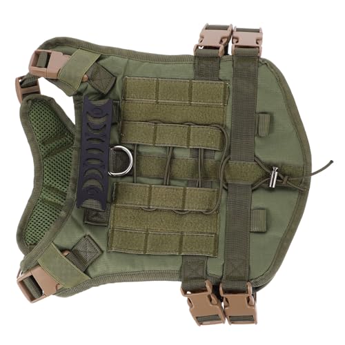 LOORGVEL wasserdichte Leichte Hundeweste aus Oxford Taktisches Geschirr für German Shepherd Verstellbar Robust Atmungsaktiv für Outdoor Training und Spaziergänge S Grün Zufällige Farbe von LOORGVEL