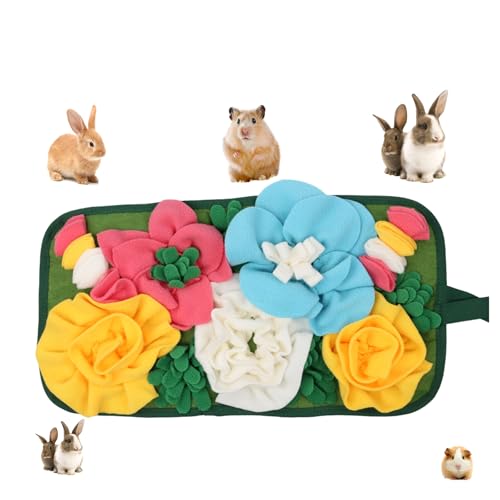 Kaninchen-Futtermatte, Kaninchenspielzeug, 30 x 30 cm, Schnüffelmatte, maschinenwaschbar, Polarfleece, lustig, interaktive Nasenarbeit, Futtermatte, Leckerli-Spender für Kaninchen, Meerschweinchen Kaninchen-Futtermatte, Kaninchenspielzeug, 30 x 30 cm, Schnüffelmatte, maschinenwaschbar, Polarfleece, lustig, interaktive Nasenarbeit, Futtermatte, Leckerli-Spender für Kaninchen, Meerschweinchen von LOPERDEVE