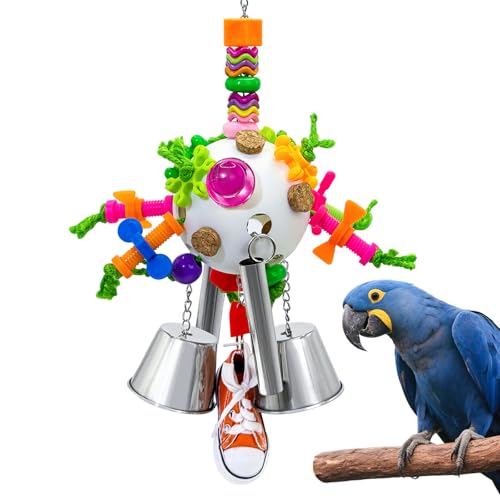 LOPERDEVE Vogelspielzeug, Papageien, ziehbarer Edelstahlbecher, buntes Acryl-Kauspielzeug für Amazonen, Mini-Aras, Graupapageien, Kakadus, Sittiche, Nymphensittiche, Unzertrennliche, Papageien LOPERDEVE Vogelspielzeug, Papageien, ziehbarer Edelstahlbecher, buntes Acryl-Kauspielzeug für Amazonen, Mini-Aras, Graupapageien, Kakadus, Sittiche, Nymphensittiche, Unzertrennliche, Papageien von LOPERDEVE