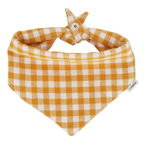 LOPHIPETS Dreieckstuch aus Baumwolle, für kleine Hunde, stilvolles und bequemes Accessoire, Gelb/M von LOPHIPETS