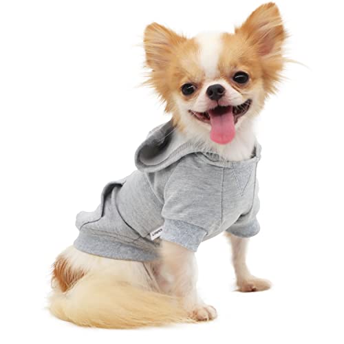 LOPHIPETS Hunde Hoodies Sweatshirts für kleine Hunde Chihuahua Welpen Kleidung Kaltes Wetter Mantel Grau/L von LOPHIPETS
