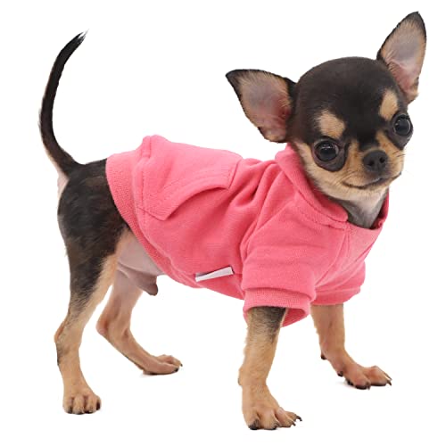 LOPHIPETS Hunde Hoodies Sweatshirts für kleine Hunde Teetasse Chihuahua Yorkie Welpen Kleidung kaltes Wetter Mantel-Rosa/XS von LOPHIPETS
