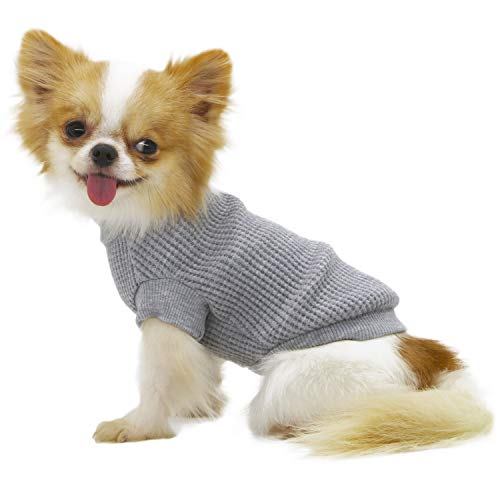 LOPHIPETS Hunde-Pullover für Welpen, kleine Hunde, Welpen, Chihuahua, Yorkie, kaltes Wetter, Grau, XL von LOPHIPETS