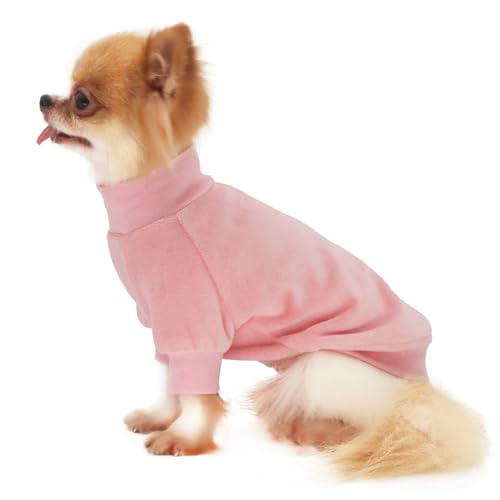 LOPHIPETS Hunde-Sweatshirt-Mantel mit Fleece-Futter für kleine Hunderassen, passend für 4,5–6,4 kg, Rosa, Größe XL von LOPHIPETS