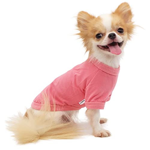 LOPHIPETS Hunde-T-Shirt aus 100 % Baumwolle, für kleine Hunde, Chihuahua, Welpenkleidung, Rosa/M von LOPHIPETS
