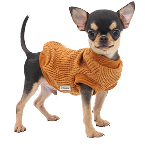 LOPHIPETS Hundepullover für kleine Hunde Welpen Chihuahua Yorkie Kleidung Kaltes Wetter Mantel Gelb XS von LOPHIPETS