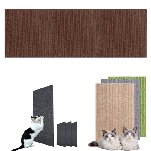 Kratzmatte Selbstklebend Katzen, Kratzwand FüR Katzen, DIY Climbing Cat Scratcher, Kratzmatten FüR Katzen, Kratzmatte Katze Wand Selbstklebend (40 * 100cm,Braun) von LOPUCK