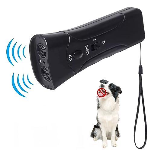 LOPURS Hunde-Bell-Kontrollgeräte, Anti-Bell-Gerät, Ultraschall-Bell-Kontrollgeräte und Trainingswerkzeug, 3-in-1 Bell-Kontrollwerkzeug, korrigiert schlechtes Verhalten, drinnen und draußen von LOPURS